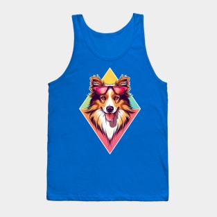 Sheltie Shetland Sheepdog Sunglasses Tank Top